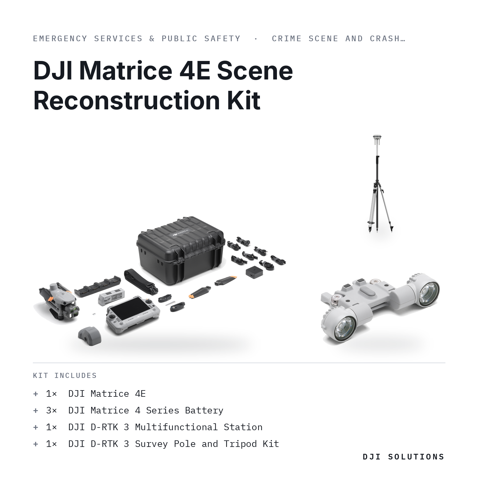 DJI Matrice 4E Scene Reconstruction Kit — kit contents graphic